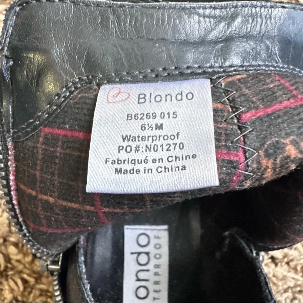 Blondo Women’s Black Suede Liam Ankle Booties‎ Double Zip Waterproof Size 6.5